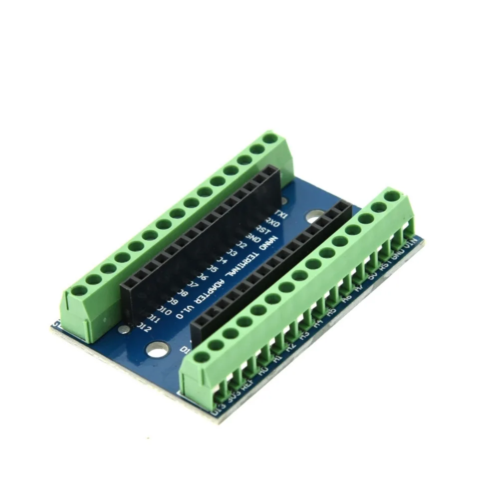 NANO V3.0 3.0 컨트롤러 터미널 어댑터 확장 보드 NANO IO Shield Arduino AVR ATMEGA328P 용 단순 확장 플레이트