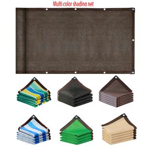 야외 그늘 그물 정원 온실 식물을위한 강화 된 그로밋이있는 내구성있는 메쉬 그늘 천 닭장 파빌리온 캐노피