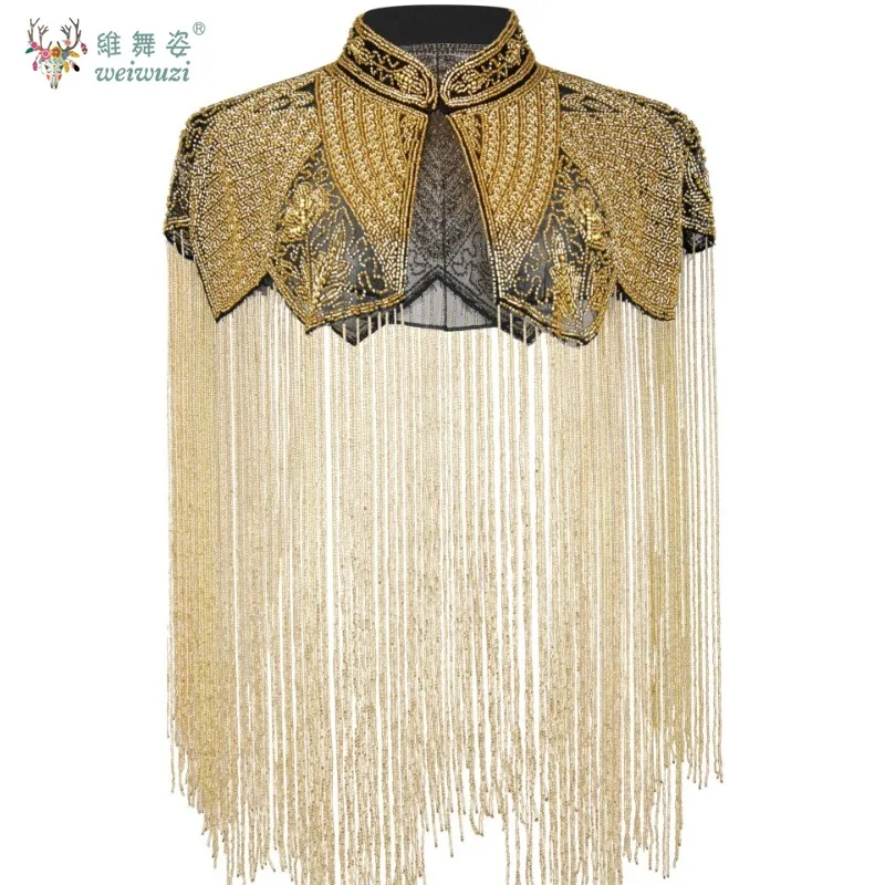 인도 섬세한 페르시 목도리 여성 긴 술 Cheongsam 클라우드 어깨 수제 페르시 패션 쇼 가운 고대 스타일 목도리