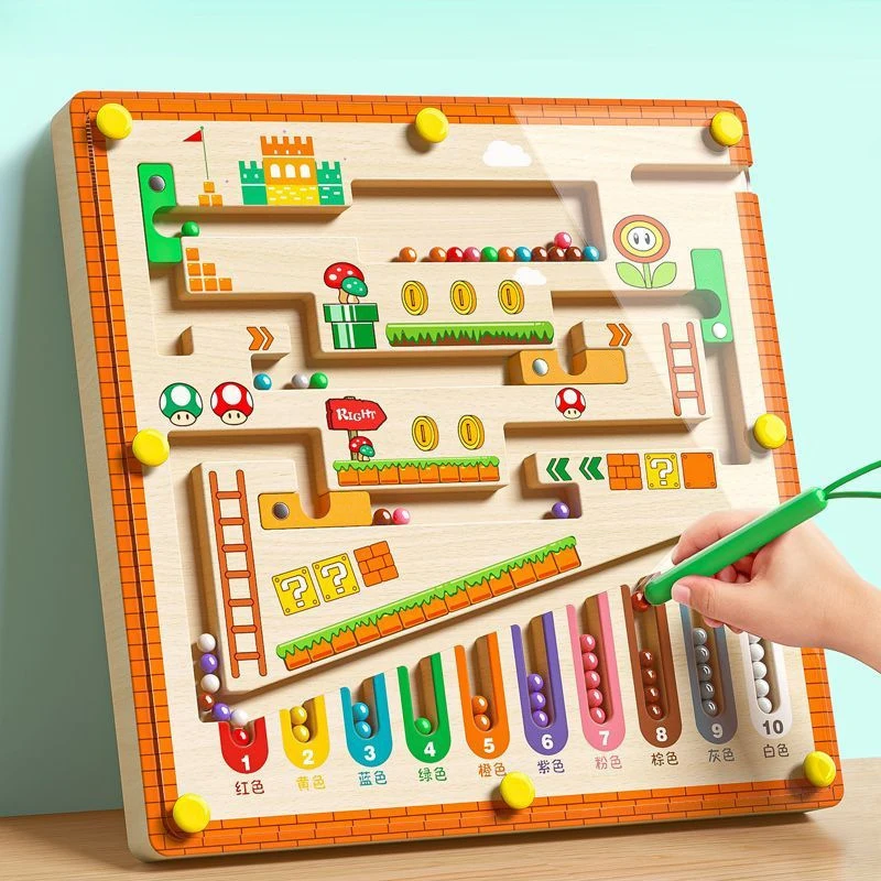 어린이 자석 미로 워킹 볼 아기 집중력 훈련, 논리적 사고력 향상 3세 조기 교육 퍼즐
