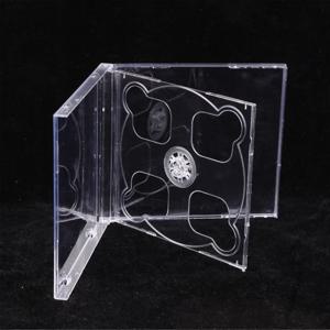 사각 투명 플라스틱 유리 CD 케이스 이중 크리스탈 하드 플라스틱 케이스 내구성 있는 소재로 보관 및 정리용