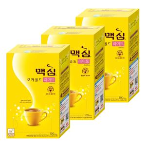맥심 모카골드라이트 커피믹스 100T X 3개 (총300T)