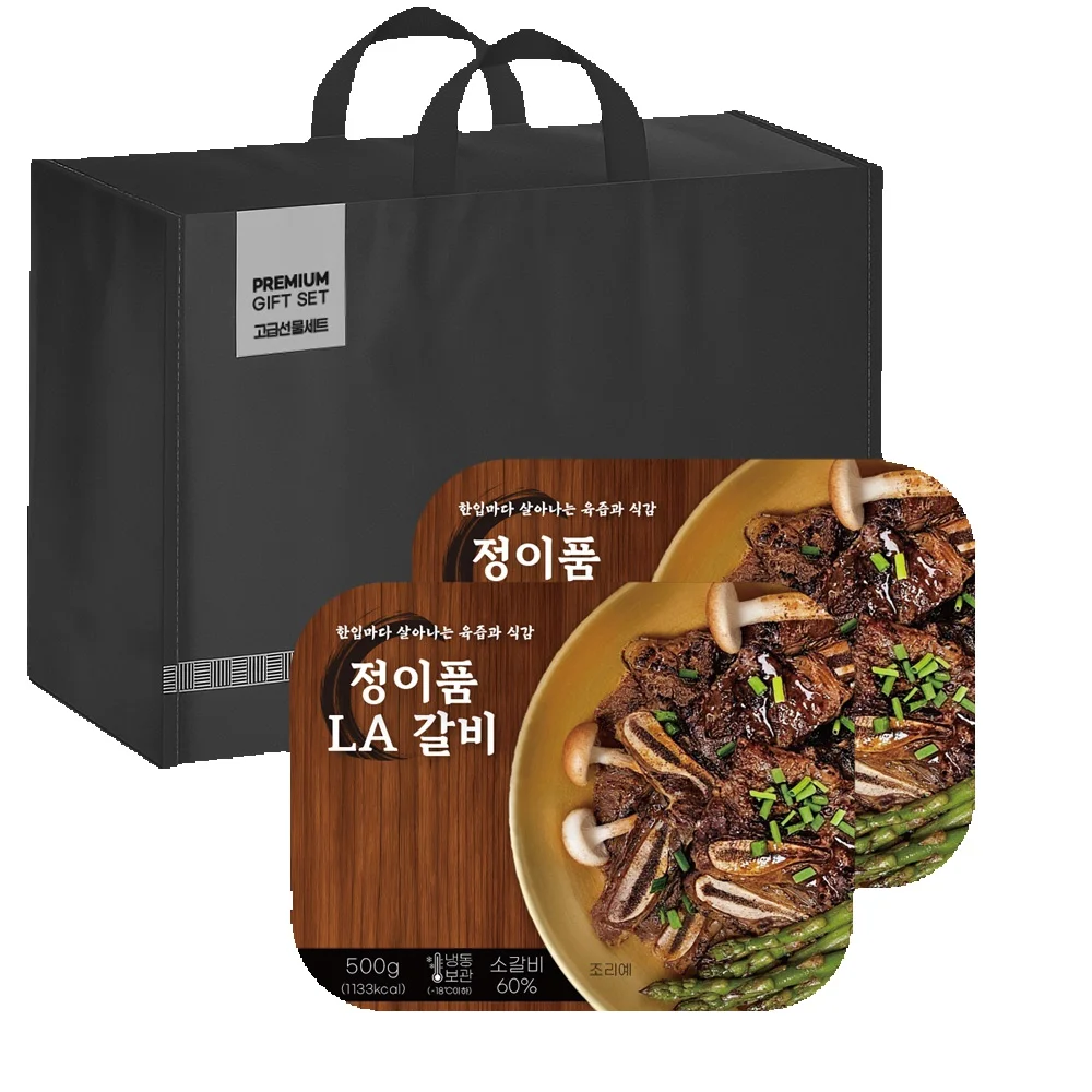 엠에스푸드 정이품 LA 양념갈비 선물세트 500g 2개