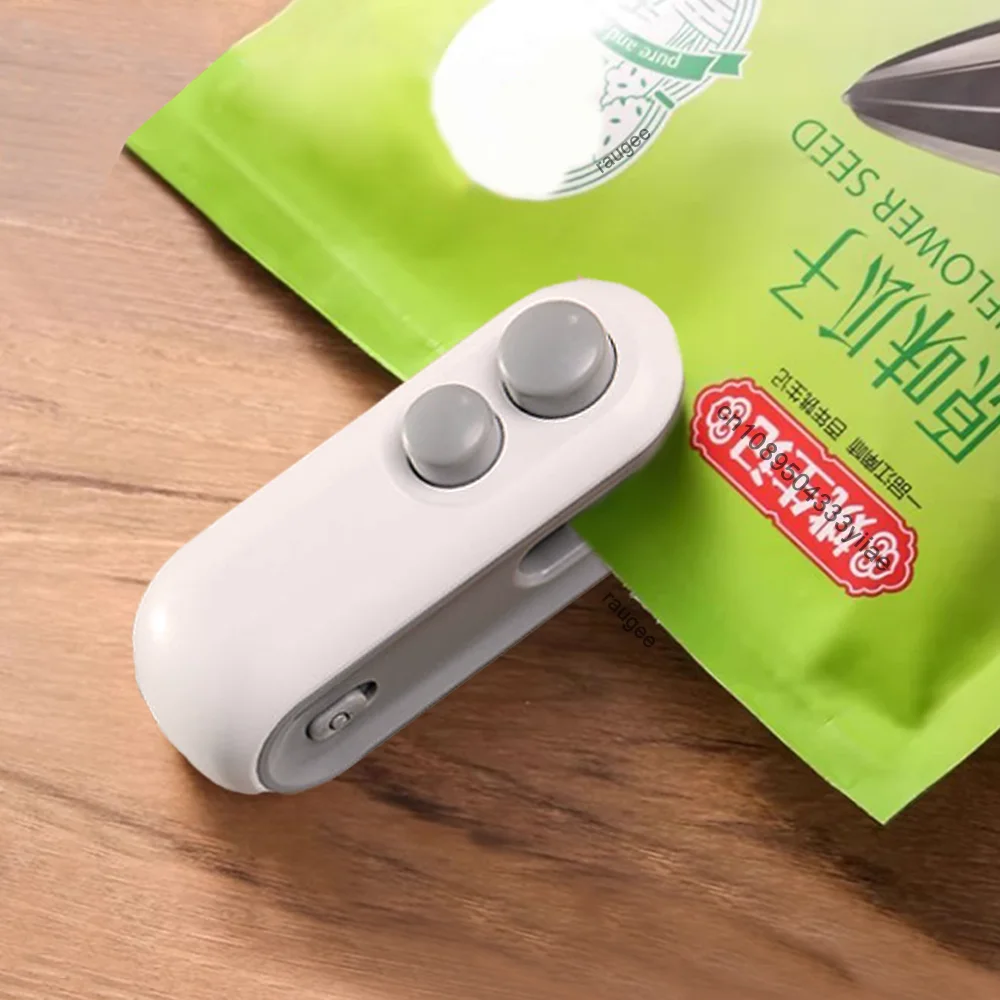 미니 백 실러 2 in 1 열 밀봉기 커터 포함 간식 봉투 밀봉기 휴대용 재밀봉기 플라스틱 봉투 식품 보관용