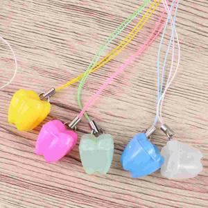 5PCS 치아 보관 상자 어린이를위한 목걸이 케이스 선물과 사랑스러운 아기 낙엽 치아 주최자 (혼합 색상)