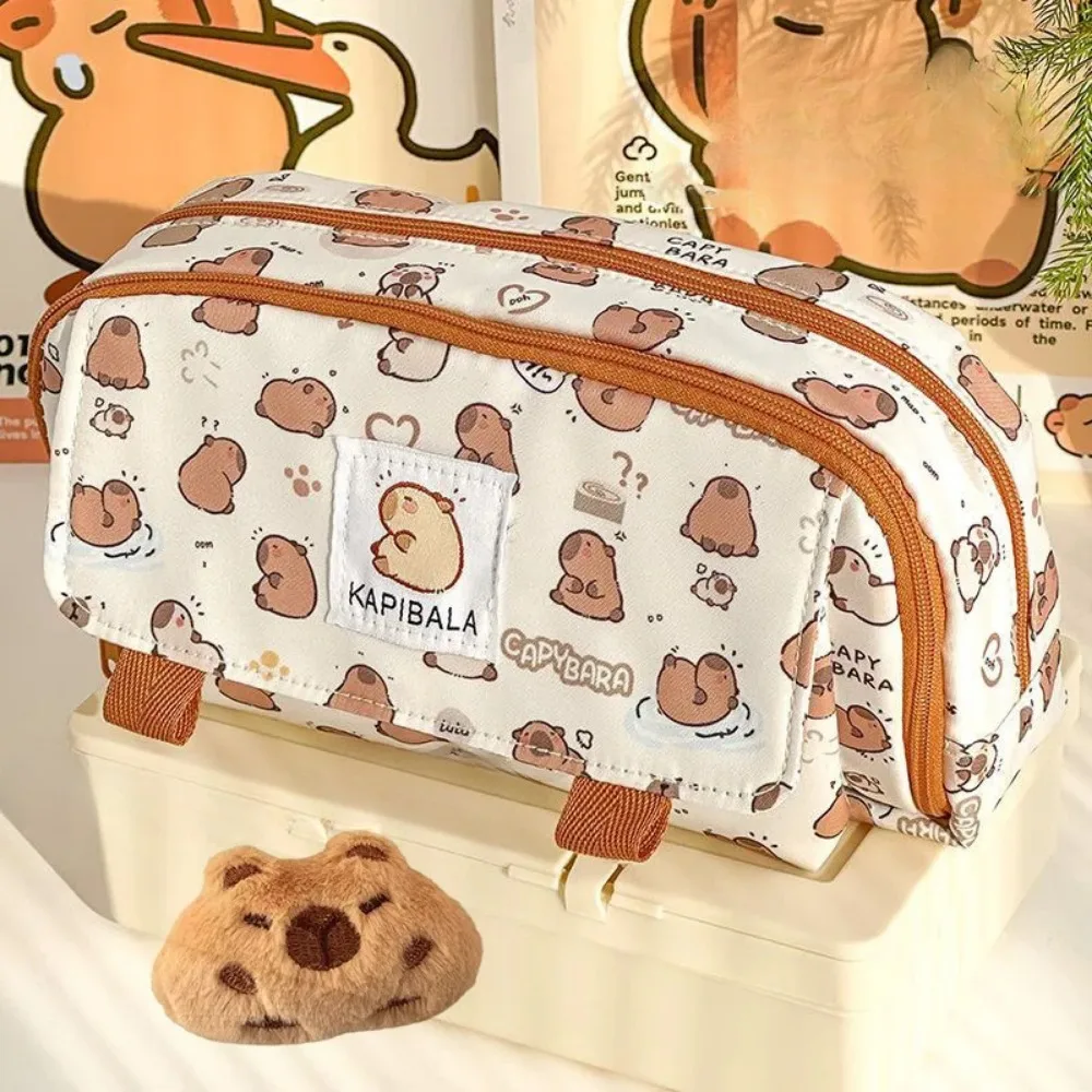 대형 라운드 펜 케이스 연필 케이스 편지지 보관 상자 주최자 학생 선물 학교 용품 보관 가방