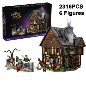 2316PCS 아이디어 Hocus Pocus 샌더슨 자매의 코티지 21341 빌딩 블록 6 피규어 어린이를위한 벽돌 장난감 선물 조립