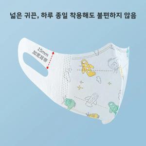 3D 스테레오 어린이 마스크 아기 유아 6-2 세 특수 단일 조각 포장 귀 입 커버 부직포 남여