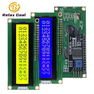 LCD1602 IIC LCD 디스플레이 모듈 16x2 문자 LCD PCF8574 PCF8574T I2C 어댑터 인터페이스 5V 블루 옐로우 그린 스크린 아두이노용