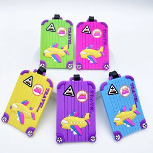 PVC 소프트 러버 러기지 태그 애니메이션 만화 실리콘 행 태그 러기지 행거 보딩 패스 카드 커버