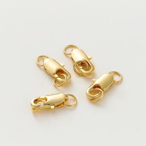 14K/18K 골드 도금 황동 10Pcs 랍스터 걸쇠 20Pcs 오픈 점프 링 DIY 결과 키트 팔찌 쥬얼리 만들기위한 커넥터