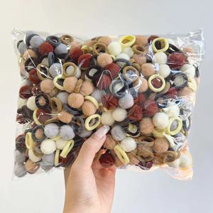 10/30Pcs 어린이 Hairbands 머리카락에 해를 끼치 지 않는 만화 수건 밧줄 포니 테일 홀더 어린이 미니 고무 밴드 머리 장식 소녀 할로윈 선물