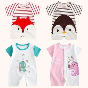 신생아 아기 의류 소년 소녀 아기 의류 항목 코튼 바디 슈트 여름 짧은 소매 Romper 유아 유아 잠옷