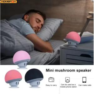XIKCU 미니 버섯 블루투스 스피커 크리 에이 티브 미니 흡입 컵 휴대 전화 용 휴대용 스마트 스피커 국경 간 만화 선물