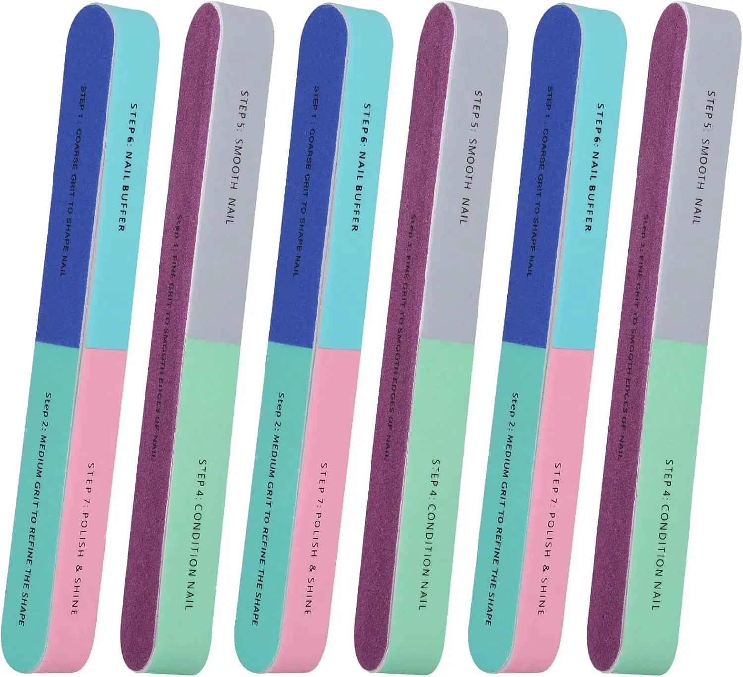 7면 네일 버퍼 파일 네일 아트 용 전문 폴리 셔 매니큐어 폴리싱 블록 버핑 액세서리 크림 도구