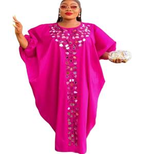 여성을위한 Abayas 두바이 아프리카 이슬람 패션 드레스 Caftan Marocain 이브닝 파티 드레스 Satin Boubou Robe Djellaba Femme 2025