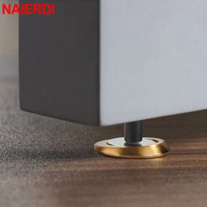 NAIERDI 보이지 않는 도어 스톱 아연 합금 강력한 자기 조절 도어 스톱퍼 숨겨진 구리 도어 흡입 도어 홀더 하드웨어