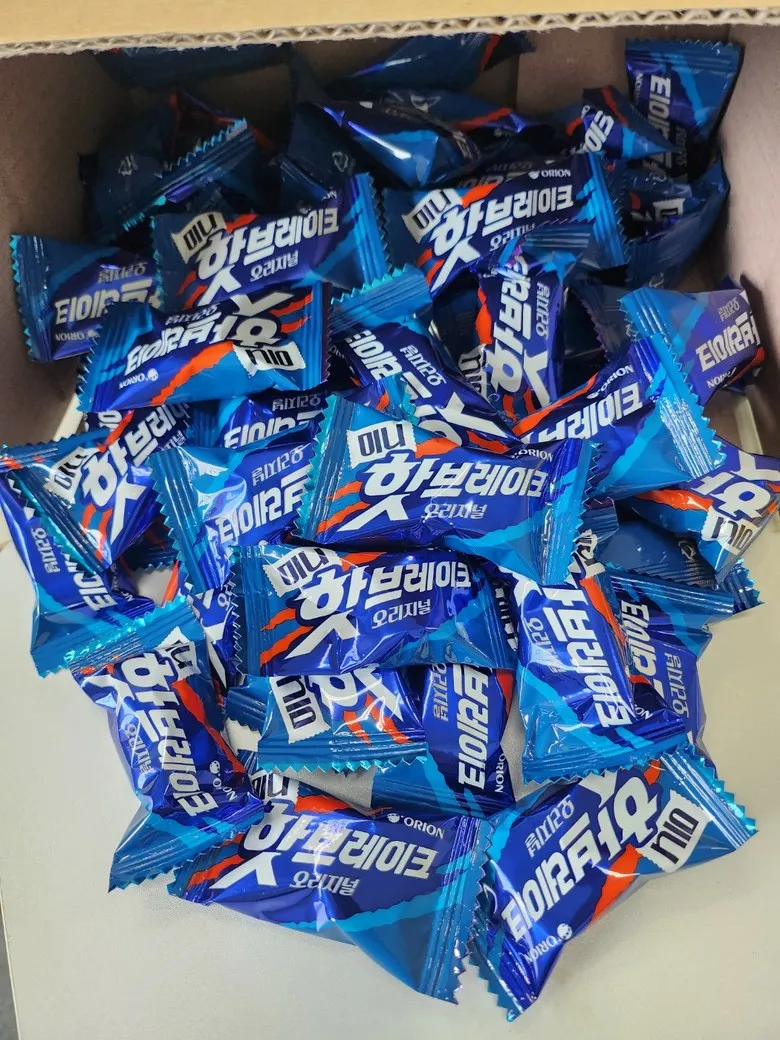 [놀러과자] 오리온 핫브레이크바 미니 대용량 개별포장 50개입