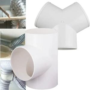 100/150/200mm 빠른 환기 튜브 조인트 덕트 T/Y 덕트 커넥터 커플러 3 가지 방법 분배기 PVC 배기관 피팅