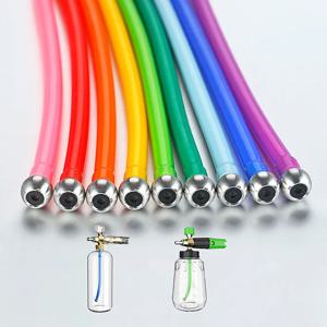 다채로운 폼 캐논 24.5cm 스테인레스 스틸 중력 필터 볼이 있는 부드러운 고무 빨대 피펫