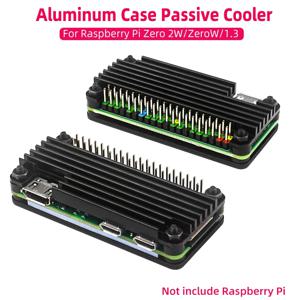 라즈베리 파이 제로 2W 알루미늄 쿨러 케이스, 실리콘 패드가 있는 보호 쉘, 파이 제로 2W W 1.3용 수동 방열 히트싱크