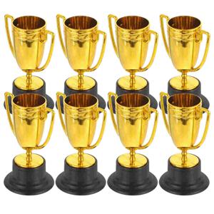 8 Pcs 트로피 장난감 팀 선물 어린이를위한 야구 트로피 성인 게임 상 작은 장난감 미니 골드 연예인