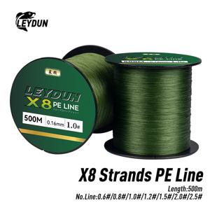 LEYDUN 500m 마이크로 새 낚시 라인 8 가닥 땋은 PE 일본 부드러운 멀티 필라멘트 라인 바다 낚시 잉어 플라이 와이어 라인 도구