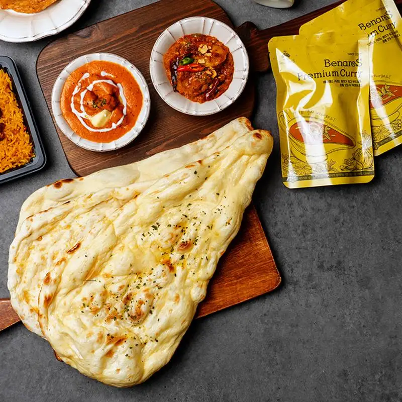 (세트)베나레스 수제 인도커리4종+인도 전통 난4팩 오프라인맛집 카레 전문점 간편식 소스 캠핑용