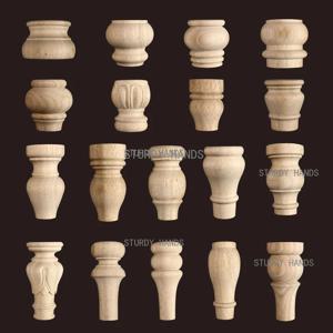 가구 라운드 단단한 나무 테이블 다리 소파 피트 캐비닛 침대 드레싱 테이블 교체 발 지원 하드웨어