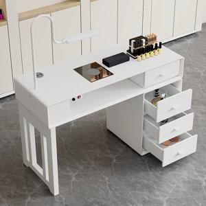 살롱 네일 스타일리스트 데스크 전문 LED 조명 네일 매니큐어 테이블 뷰티 매니큐어 장비 가구 메사 매니큐리스타 옹글