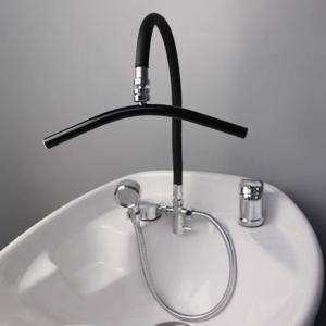 샴푸대 수도꼭지 샤워헤드, 샴푸 베드 볼 세척용 헤드 스파 샤워, 헤어 살롱 스타일 두피 관리 폭포수 조절 가능