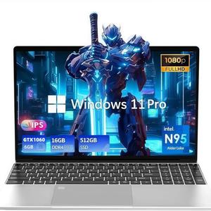 15.6인치 인텔 N95 GTX1060 게이밍 노트북 휴대용 노트북 컴퓨터 PC 32GB DDR4 1TB PCI-E 노트북 게이머용 Windows11 백라이트 키보드