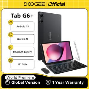 【브랜드+】두지 탭 G6+ 2 in 1 태블릿 PC 안드로이드 15 제미니 AI 듀얼 스피커 8000mAh 배터리 32GB(8+24) 램 256GB 롬 L1 4G LTE