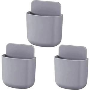 2PCS 벽 마운트 스토리지 박스 가정용 거실 컨디셔너 원격 제어 침대 옆 전화 스토리지 홀더 주최자 박스 선반