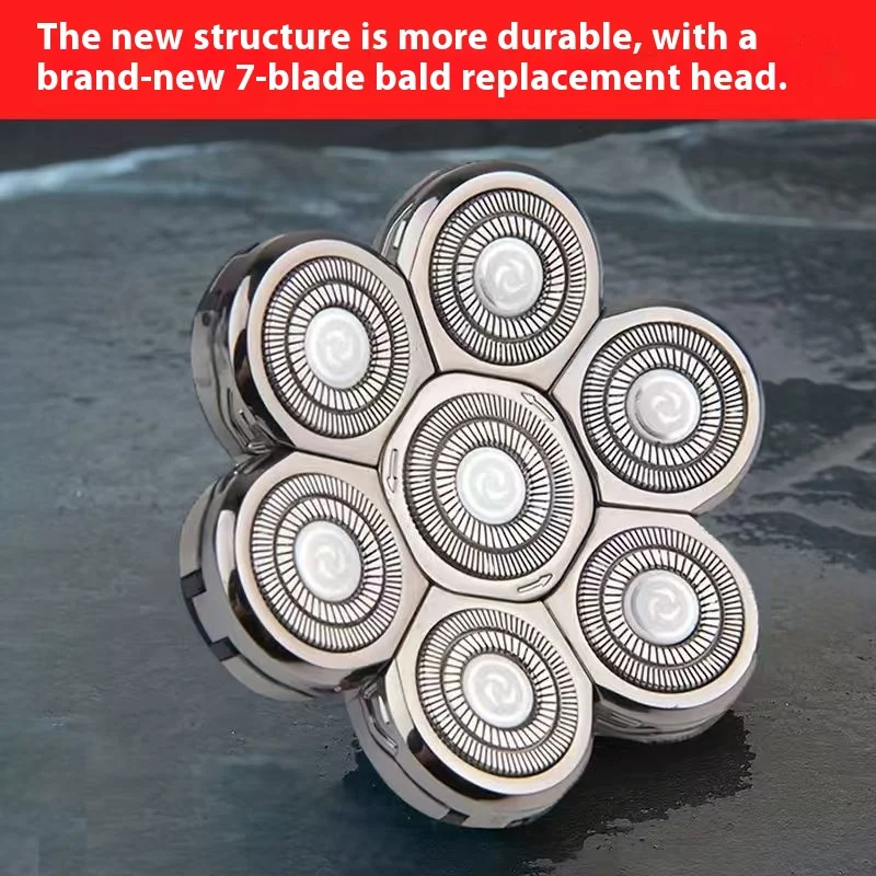 남성용 7중날 면도기 교체용 면도날 플로팅 세척 가능 전기 7D 면도기 트리머 키트 커터 블레이드