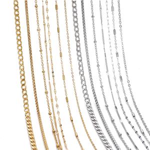 DIY 쥬얼리 제작 체인, 14K 금도금 황동 라운드 링크 케이블 체인, 바느질 작업용, 7 가지 유형, DIY 쥬얼리 액세서리, 2 미터