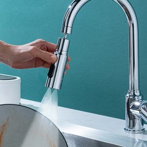 주방 수전 확장기 부스트 스플래시 방지 360 °   회전식 수도꼭지 세 가지 모드 절수기 홈 확장 샤워 스프레이 필터