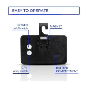디지털 냉장고 온도계 다기능 전자 냉동고 온도계 가정용 서리 경보기 주방용