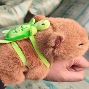 동물 Capybara 여우 팔찌 봉제 인형 장난감 부드러운 손목 밴드 크리스마스 선물