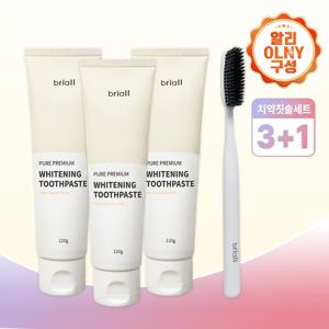 브리올 강력미백 세트 [치약3개+칫솔1개(색상랜덤)]