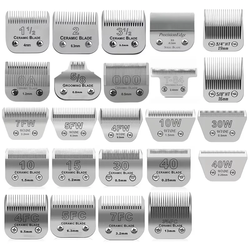 애완견 고양이 분리형 세라믹 블레이드, Andis,Oster A5 & 76,Wahl KM 10 시리즈 동물 손질 클리퍼와 호환