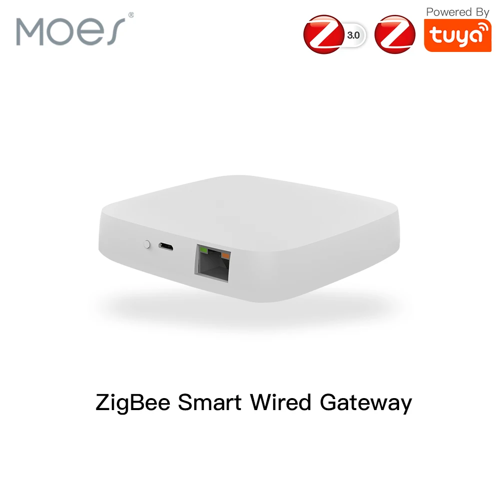 MOES Tuya ZigBee 유선 게이트웨이 스마트 허브 유선 리모컨 메쉬 스마트 라이프 APP Alexa Google 홈과 함께 작동