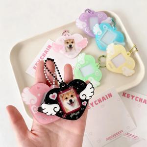 하트 모양 날개/별 모양 판지 사진 디스플레이 스탠드 사진 보관, 전시, 펜던트, 열쇠고리 및 액세서리용