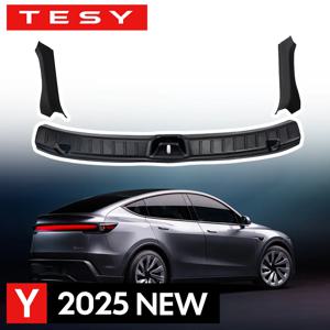 Tesla New Model Y LAUNCH 2025 Juniper 2025+ 트렁크 임계값 스트립 TPE 안티 스크래치 보호 뚜껑