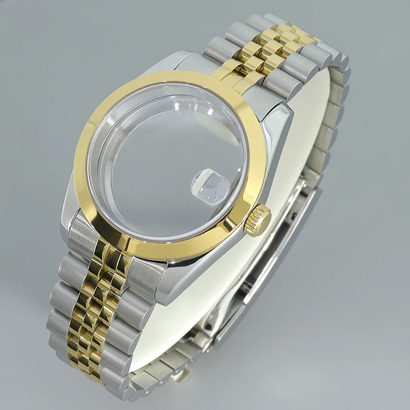 36mm 39mm 패션 시계 케이스 DJ SK 스테인레스 스틸 스트랩 사파이어 nh35 nh36 nh34 Miyota8215 자동 Movt 시계 액세서리