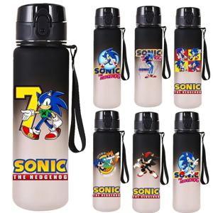 650ML 소닉 고슴도치 물병 대용량 마시는 휴대용 애니메이션 야외 스포츠 워터 컵 아이 선물