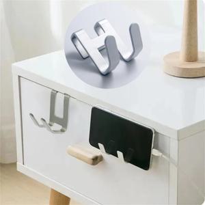 수건 걸이 주방 캐비닛 수납 후크 수건 걸이 흔적 없는 이중 수건 홀더 욕실 정리함 아기 침대 액세서리