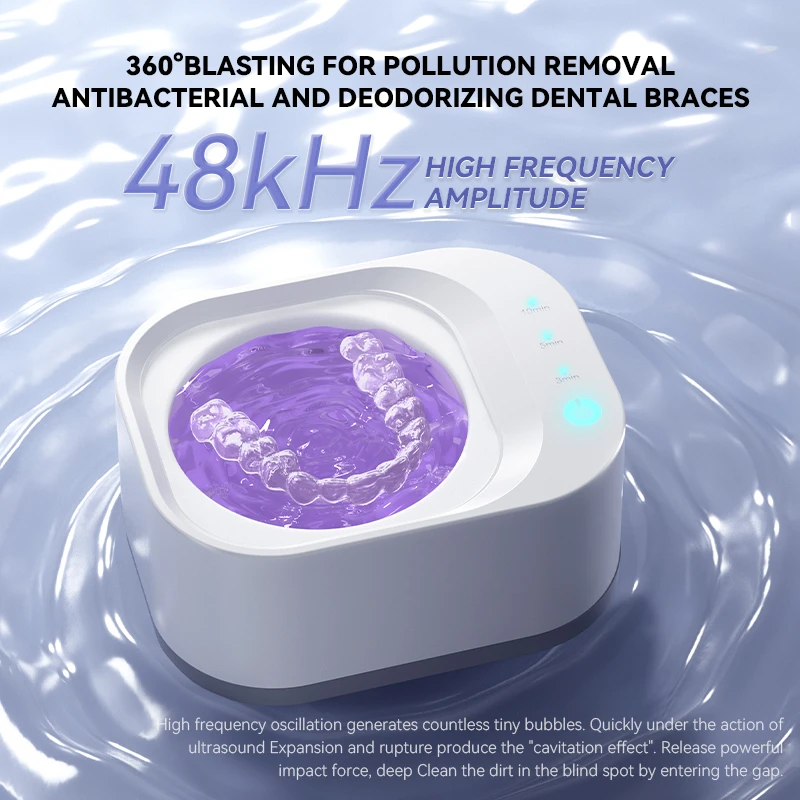 140ml UV 초음파 세척기 가짜 치아 교정기 보석 세척용 3단계 조절 미니 소형 가정용 2025