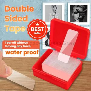 재사용 가능한 양면 접착 테이프 강력한 접착력 벽 스티커 끈적한 풍선 흔적 없는 포스터 투명 나노 홈 개선