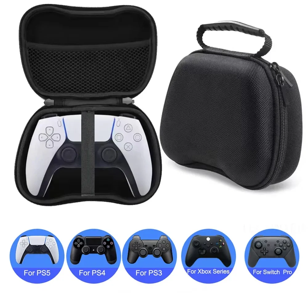 PS5 PS4 PS3/Xbox 시리즈 게임 패드 용 휴대용 스토리지 핸들 가방 Nintendo Switch Pro 액세서리 용 EVA 보호 운반 케이스